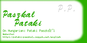 paszkal pataki business card